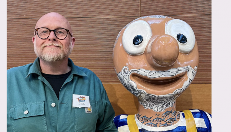 Morphs sculpture based on real person